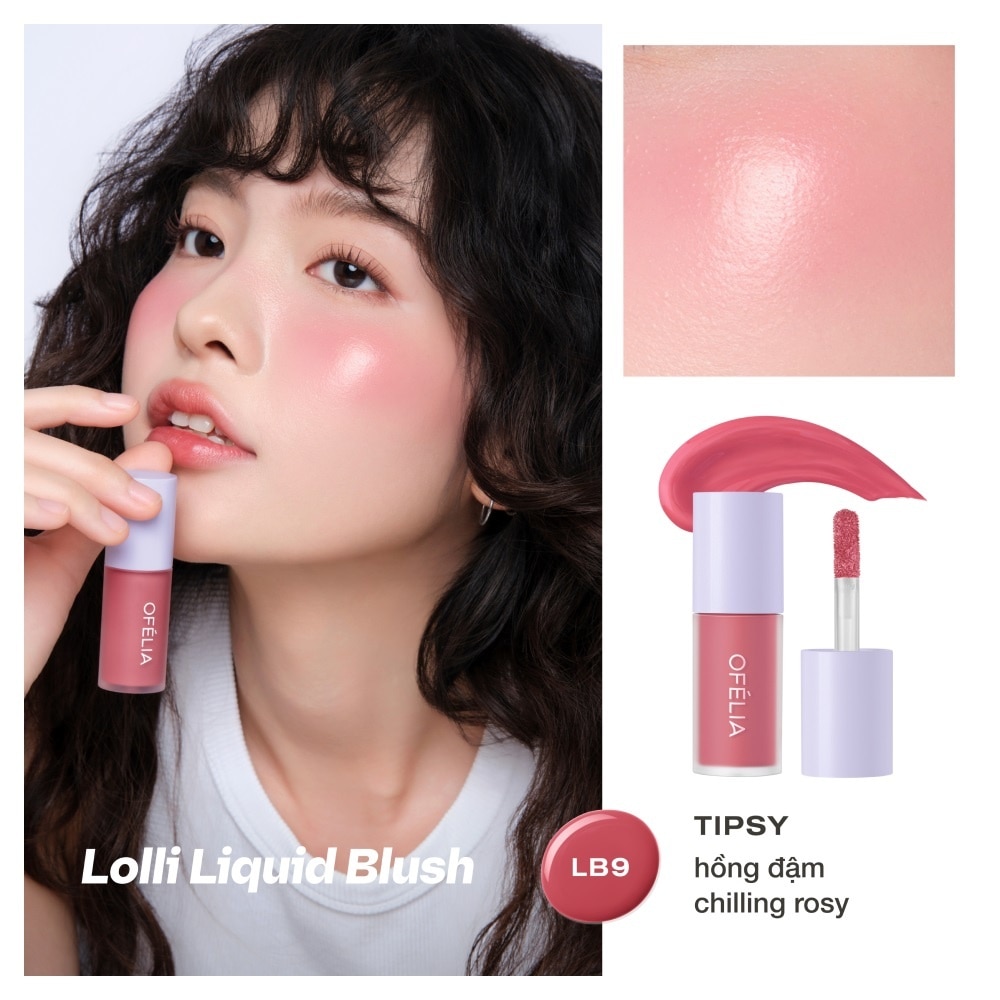Kem Má Hồng Ofélia Lolli Liquid Blush 4.3g .#LB9 Tipsy image
