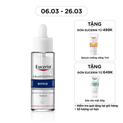 EUCERIN Tinh Chất Eucerin Giúp Phục Hồi Da Nhạy Cảm UltraSensitive Repair Intensive Source Serum 30ml