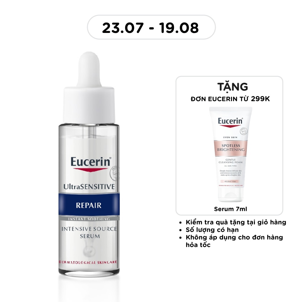 Tinh Chất Eucerin Giúp Phục Hồi Da Nhạy Cảm UltraSensitive Repair Intensive Source Serum 30ml