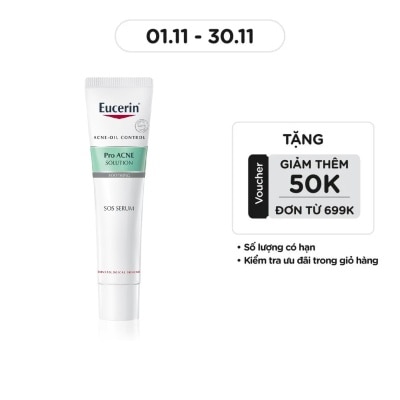 EUCERIN Tinh Chất Eucerin Dưỡng Cho Da Mụn Pro Acne Solution SOS Serum 40ml