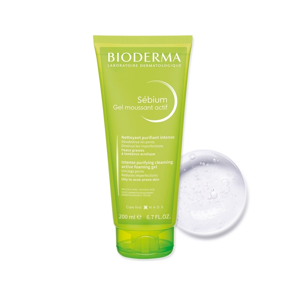 Gel Rửa Mặt Bioderma Cho Da Dầu Và Da Dễ Nổi Mụn Sébium Gel Moussant Actif 200ml