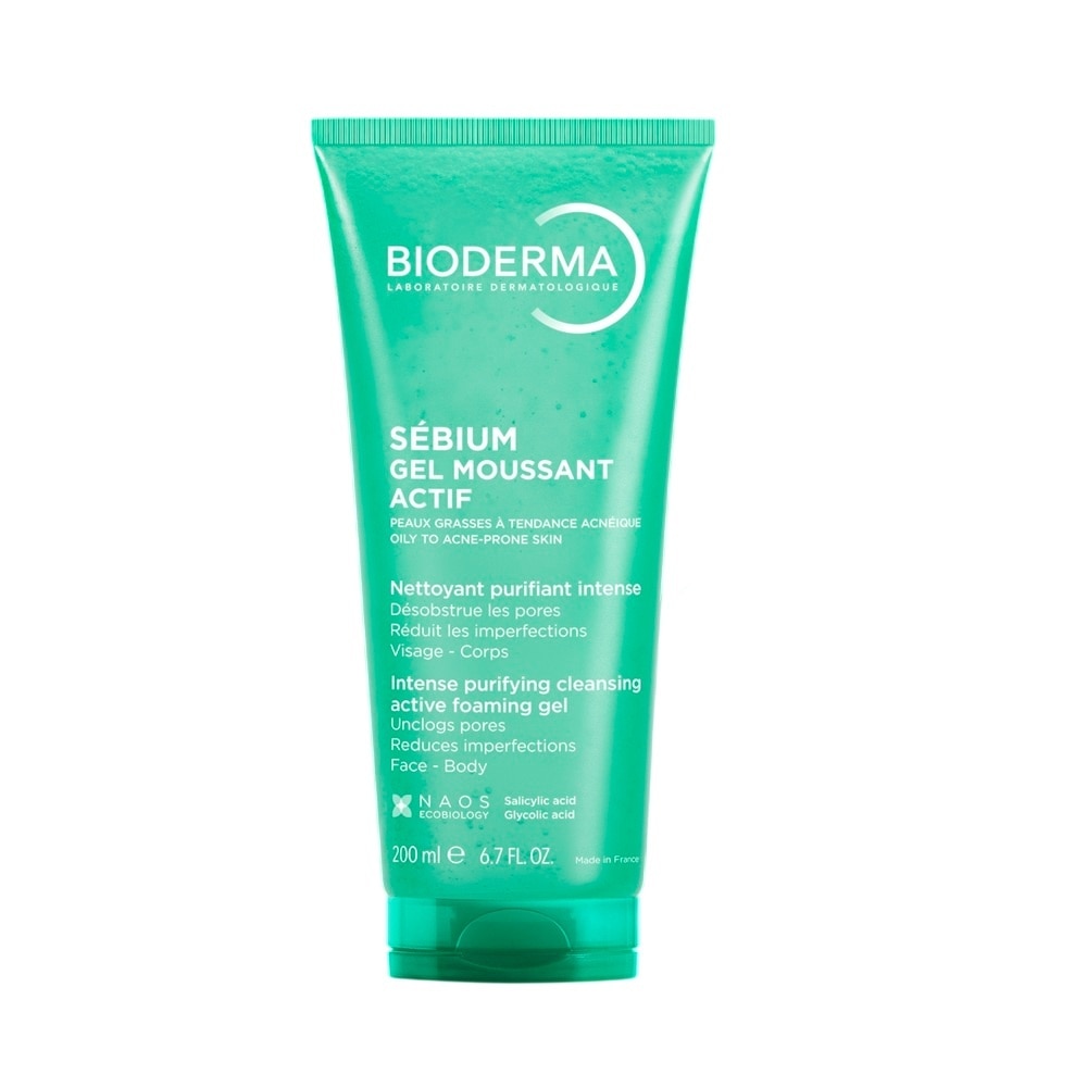 Gel Rửa Mặt Bioderma Cho Da Dầu Và Da Dễ Nổi Mụn Sébium Gel Moussant Actif 200ml image