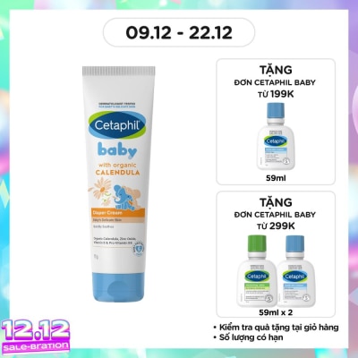 CETAPHIL Kem Làm Dịu Hăm Tã Cho Bé Cetaphil Baby Diaper Cream Với Hoa Cúc Hữu Cơ 70g