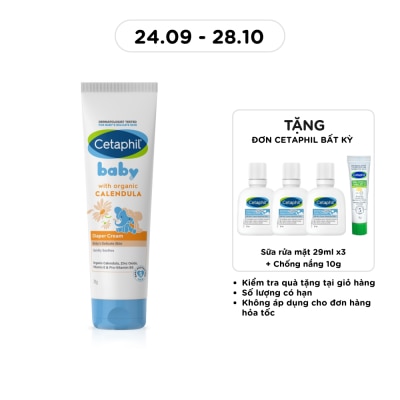 CETAPHIL Kem Làm Dịu Hăm Tã Cho Bé Cetaphil Baby Diaper Cream Với Hoa Cúc Hữu Cơ 70g image