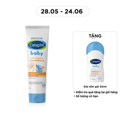 CETAPHIL - Kem Làm Dịu Hăm Tã Cho Bé Cetaphil Baby Diaper Cream Với Hoa Cúc Hữu Cơ 70g