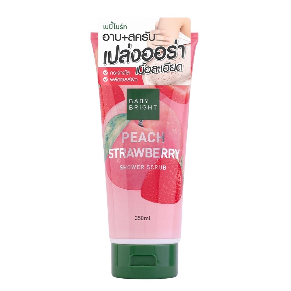 Muối Tẩy Da Chết Baby Bright Peach Strawberry Shower Scrub 350ml