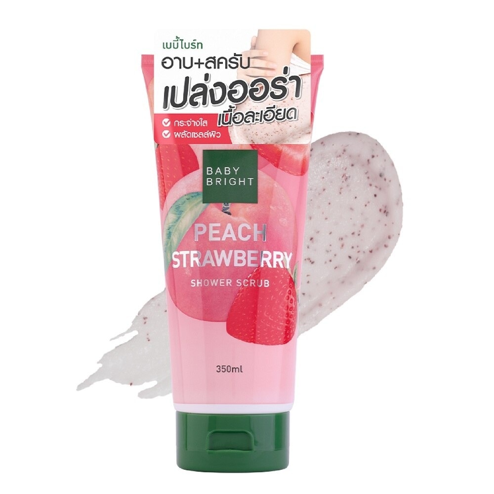 Muối Tẩy Da Chết Baby Bright Peach Strawberry Shower Scrub 350ml