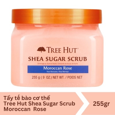 TREE HUT Tẩy Tế Bào Chết Cơ Thể Tree Hut Shea Sugar Scrub Moroccan Rose Tăng Đàn Hồi Và Giảm Kích Ứng Da 255g