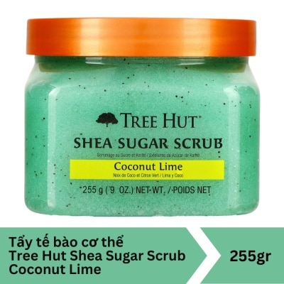 TREE HUT Tẩy Tế Bào Chết Cơ Thể Tree Hut Shea Sugar Scrub Coconut Lime Trẻ Hóa Da Và Se Lỗ Chân Lông 255g