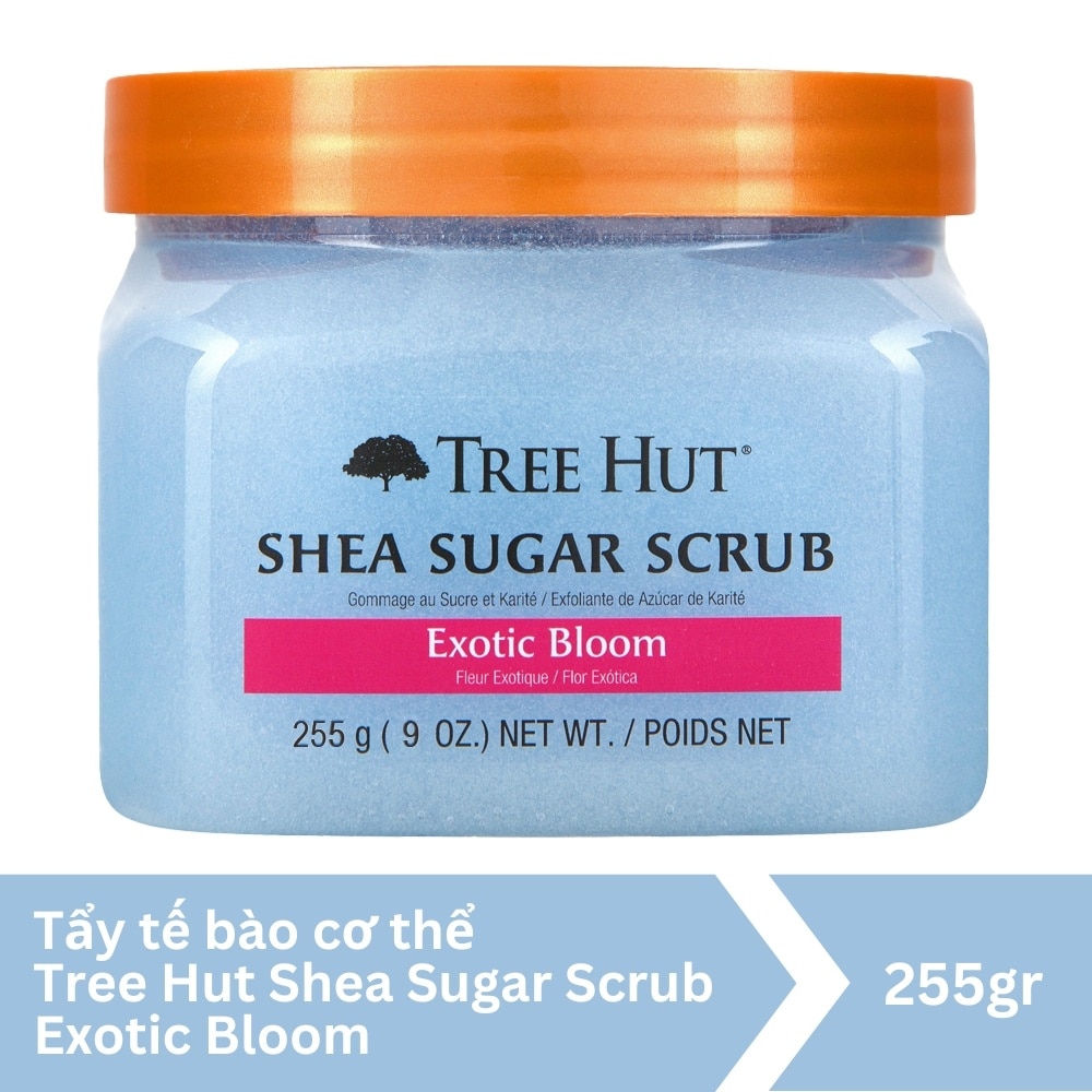 Tẩy Tế Bào Chết Cơ Thể Tree Hut Shea Sugar Scrub Exotic Bloom Giảm Căng Thẳng 255g