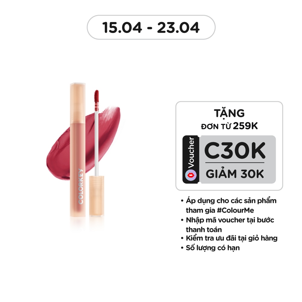 Son Bóng Colorkey Soft Matte Water Tint 1.8g .#P319