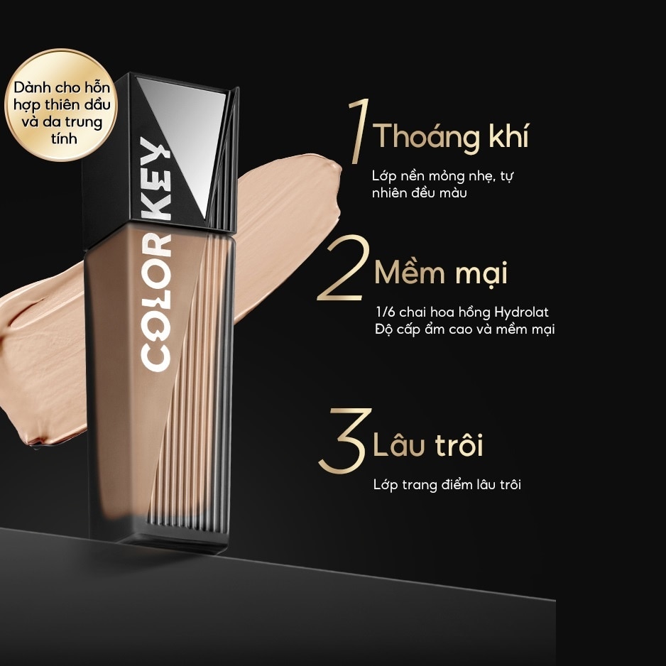 Kem Nền Lâu Trôi Colorkey Matter Flawless Liquid Foundation 30g .#C1