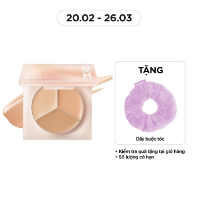 COLORKEY Kem Che Khuyết Điểm 3 Màu Colorkey Targeting Three-colour Concealer Palette 3.9g