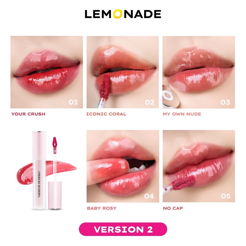 Son Bóng Lemonade Mirror Mirror Water Tint Version2 4g .#01Your Crush