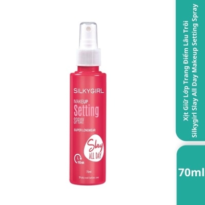 SILKYGIRL - Xịt Giữ Lớp Trang Điểm Lâu Trôi Silkygirl Slay All Day Makeup Setting Spray - Slay 70ml
