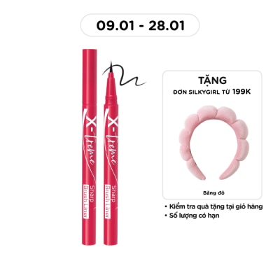 SILKYGIRL X-Treme Sharp Brush Liner 0,5ml .#01 Extreme Black