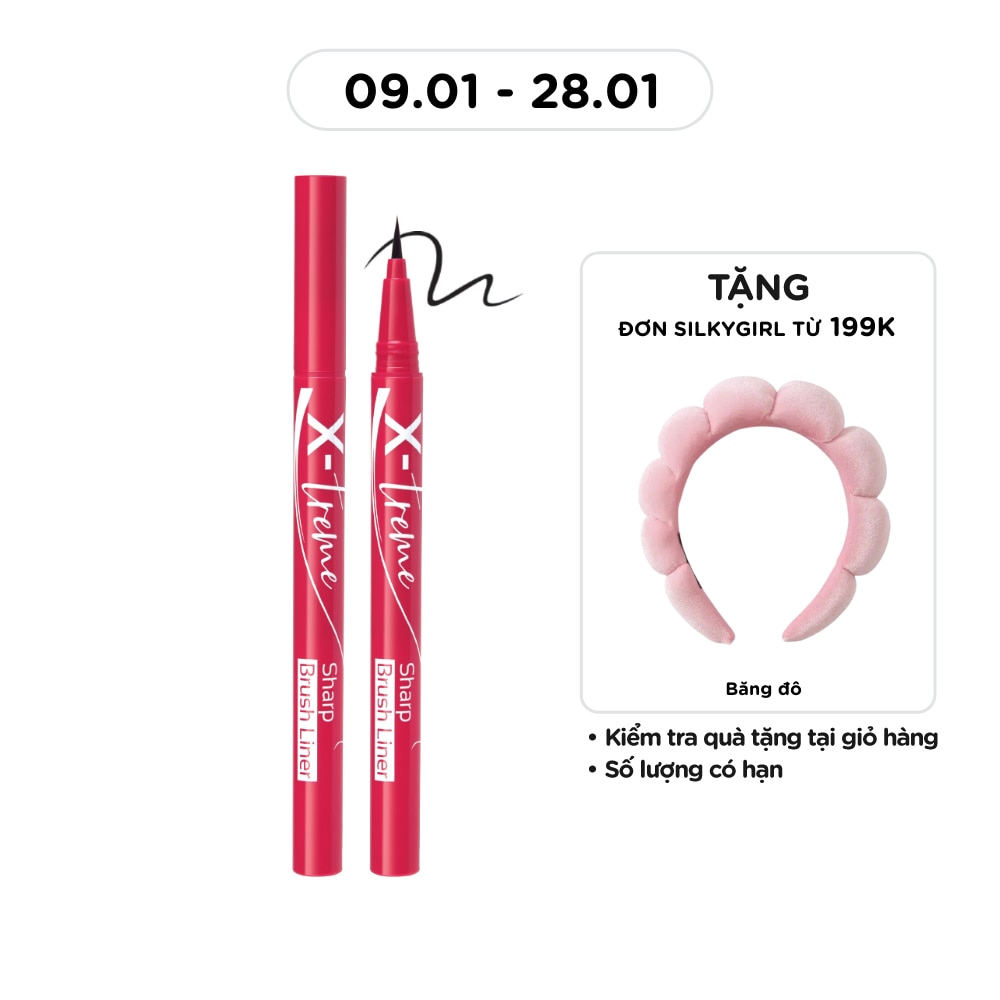 X-Treme Sharp Brush Liner 0,5ml .#01 Extreme Black