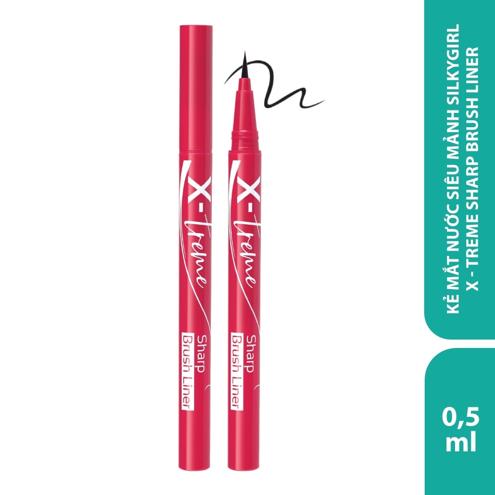 Kẻ Mắt Nước Silkygirl-X-Treme Sharp Brush Liner 0,5ml .#01 Extreme Black
