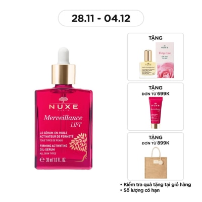 NUXE Tinh Chất Nuxe Dưỡng Ẩm Giảm Lão Hóa Da Merveillance LIFT Firming Activating Oil-serum 30ml