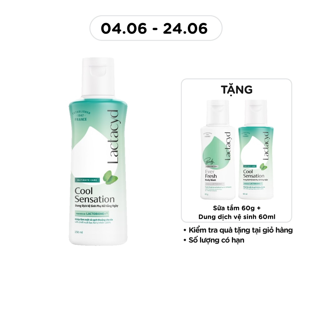 Dung Dịch Vệ Sinh Phụ Nữ Lactacyd Cool Sensation 150ml