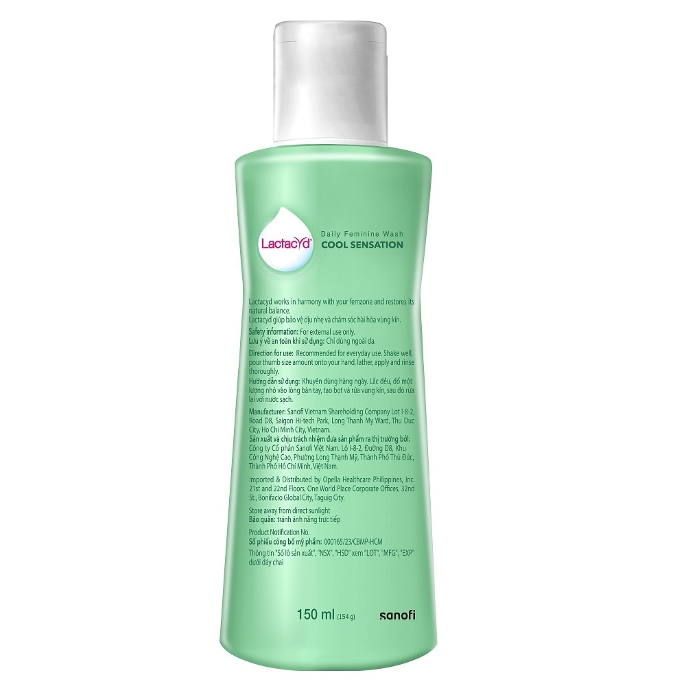 Dung Dịch Vệ Sinh Phụ Nữ Lactacyd Cool Sensation 150ml