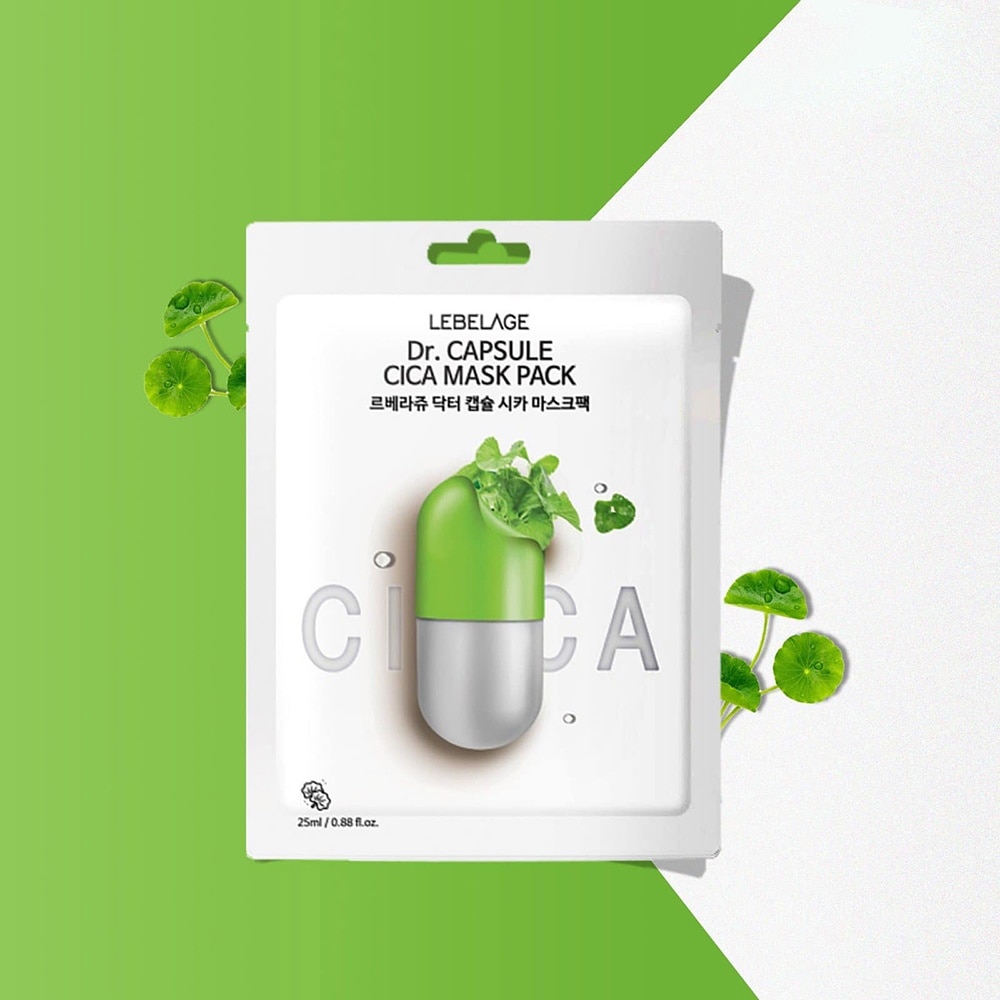 Mặt Nạ Lebelage Chiết Xuất Rau Má Dr.Capsule Cica Mask Pack 25ml