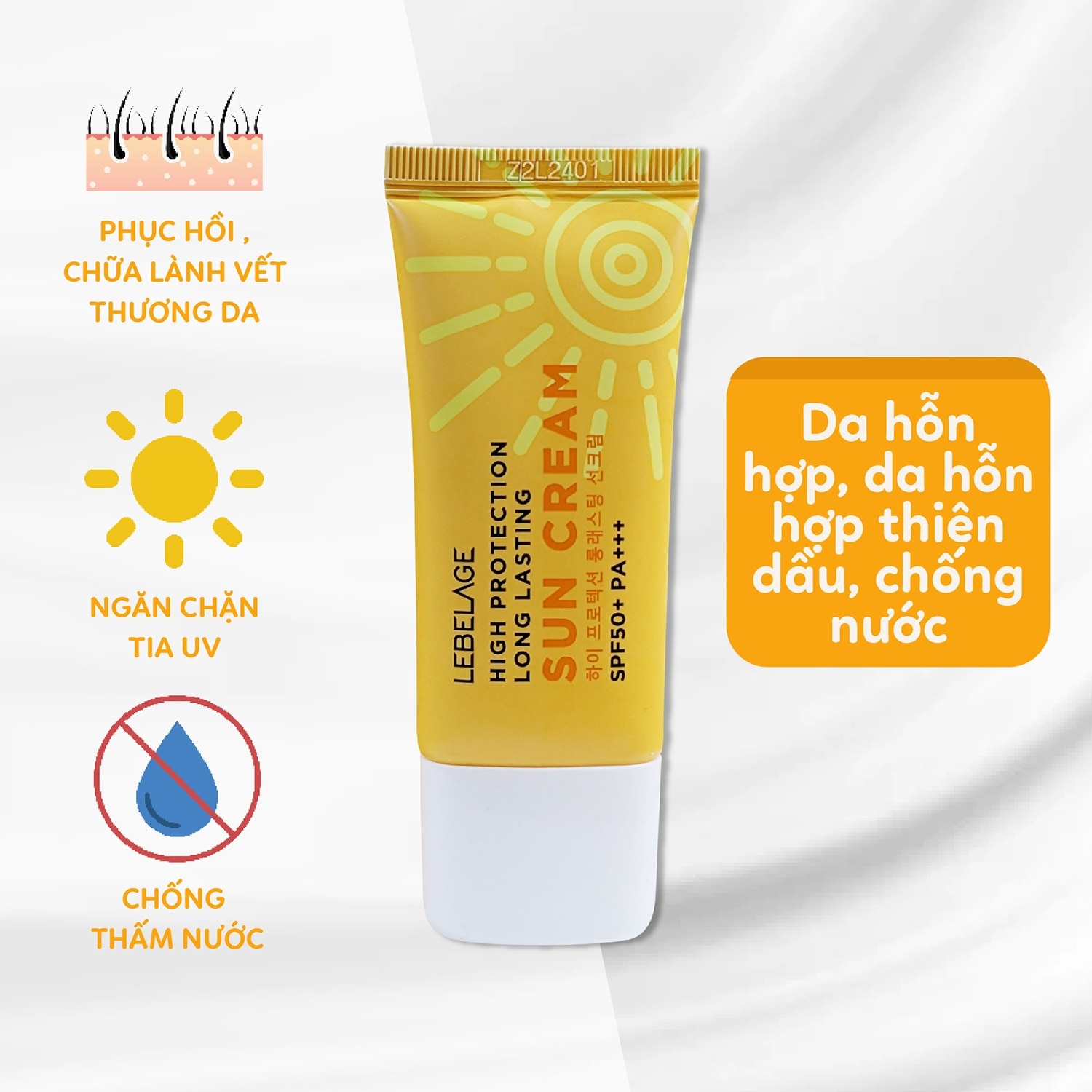 High Protection Long Lasting Sun Cream SPF50+ PA+++ 30ml