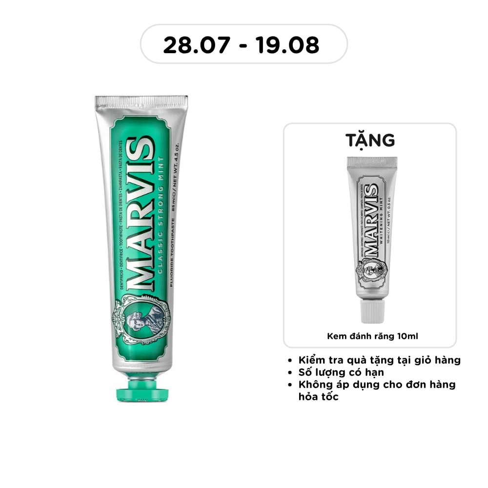 Kem Đánh Răng Marvis Classic Strong Mint 85ml