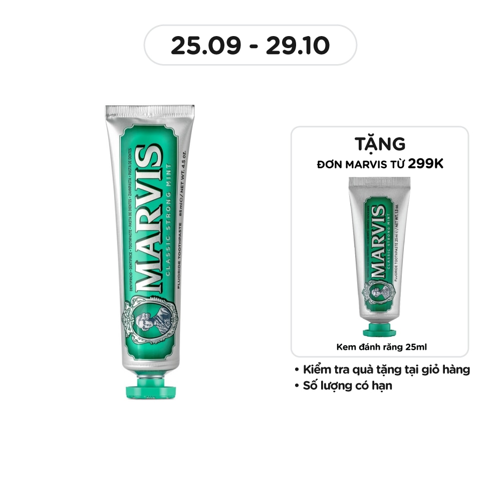 Kem Đánh Răng Marvis Classic Strong Mint 85ml