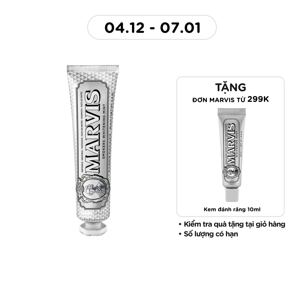 Kem Đánh Răng Marvis Smokers Whitening Mint 85ml