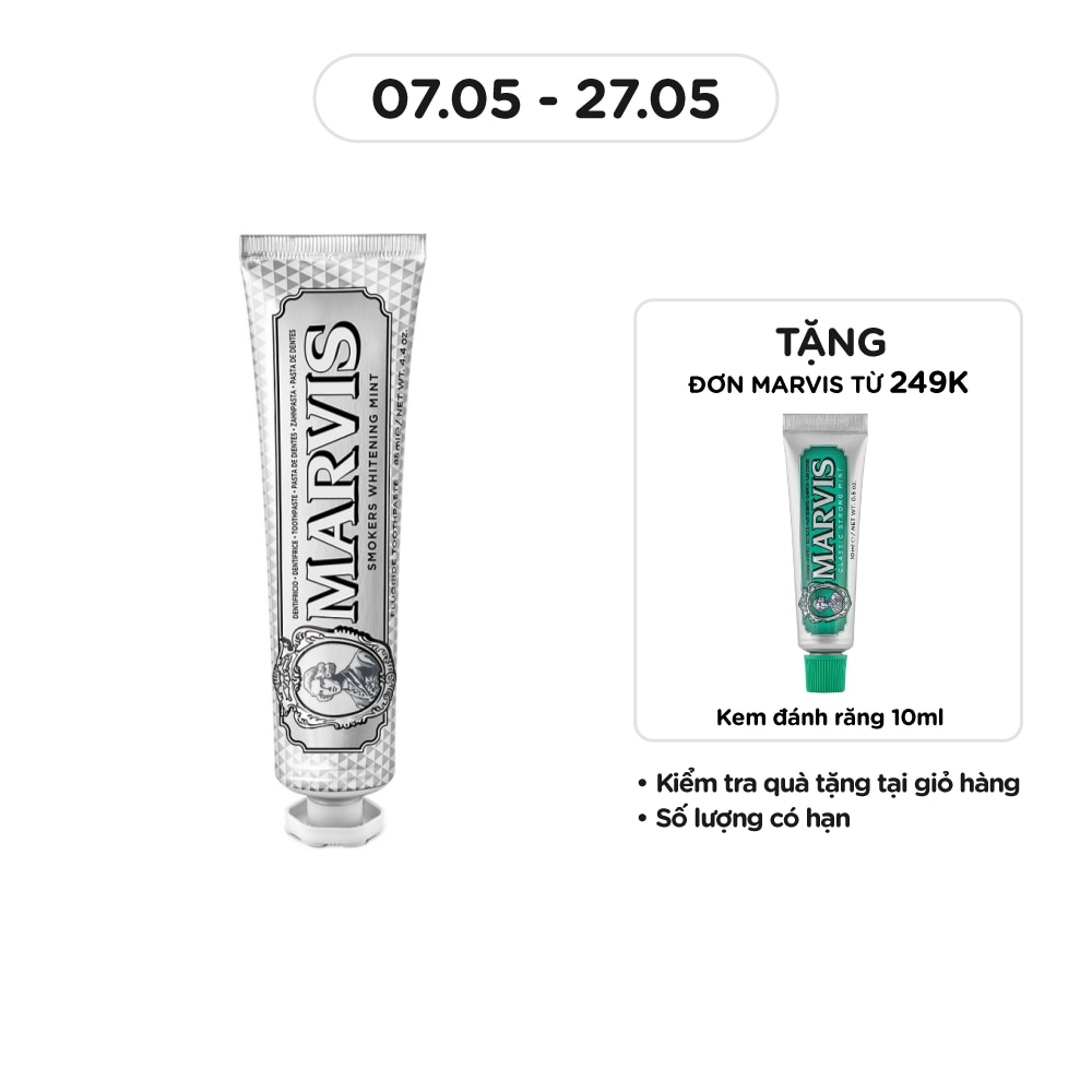 Kem Đánh Răng Marvis Smokers Whitening Mint 85ml