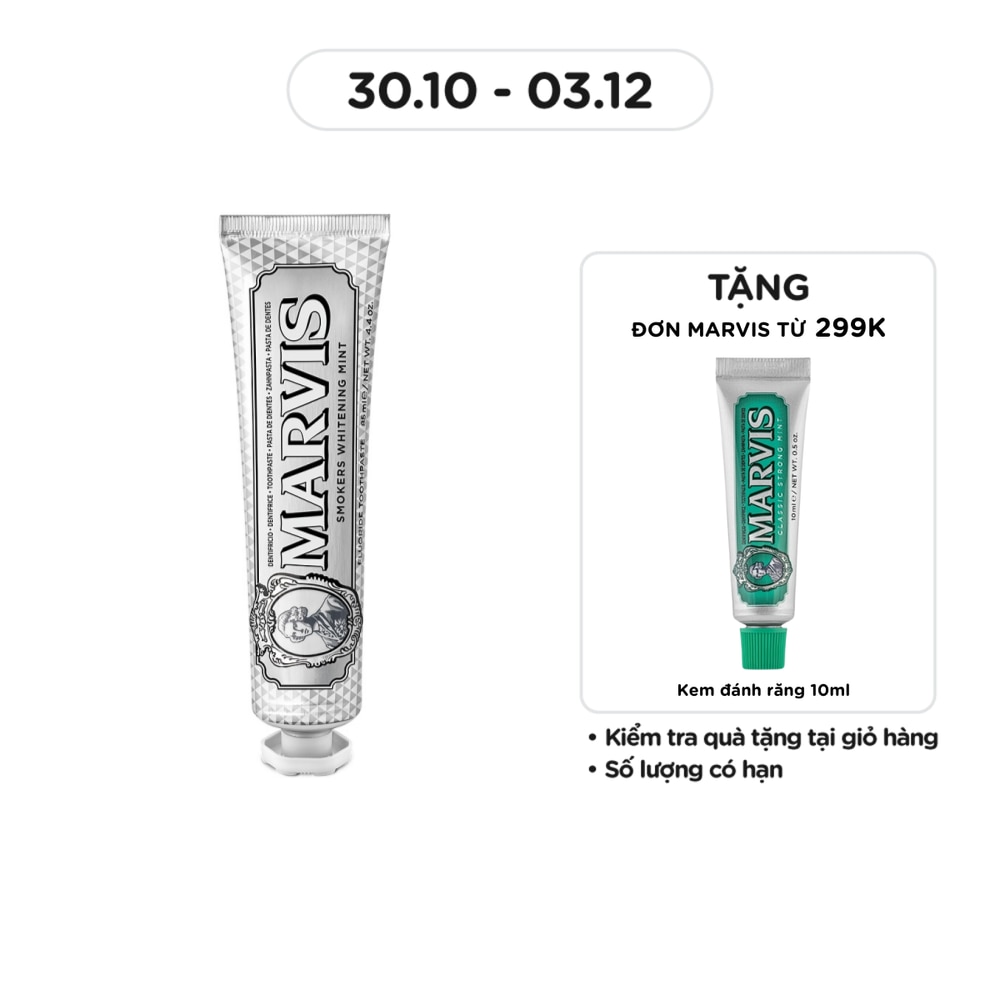 Kem Đánh Răng Marvis Smokers Whitening Mint 85ml