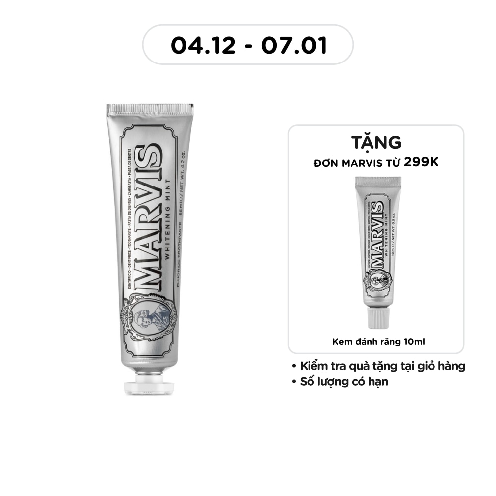 Kem Đánh Răng Marvis Whitening Mint 85ml