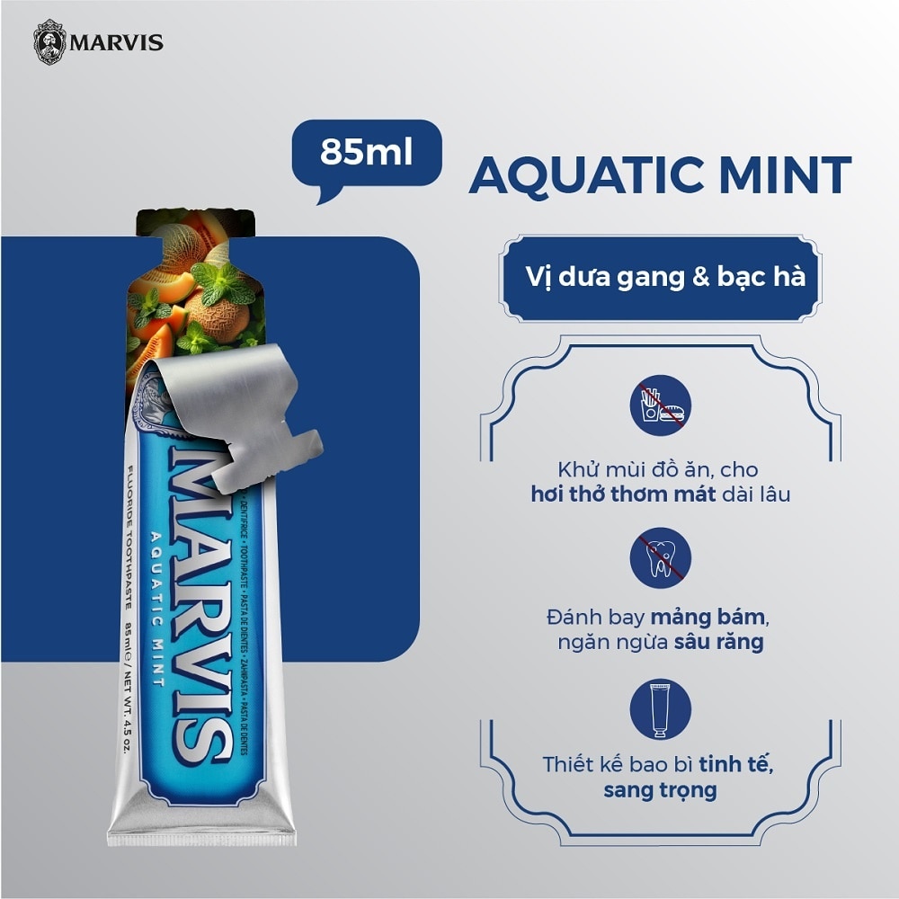 Kem Đánh Răng Marvis Aquatic Mint 85ml