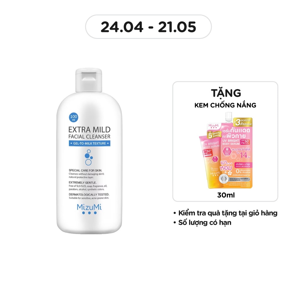 Gel Rửa Mặt MizuMi Extra Mild Facial Cleanser 100ml