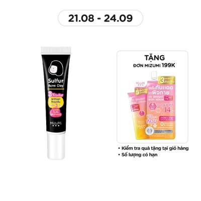 MIZUMI Mặt Nạ Đất Sét MizuMi Giảm Mụn Ẩn Và Tắc Nghẽn Lỗ Chân Lông Sulfur Acne Clay 13g