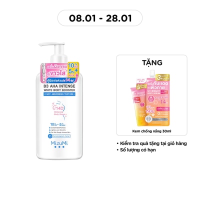 MIZUMI Dưỡng Thể Sáng Da MizuMi B3 AHA Intense White Body Booster 250g
