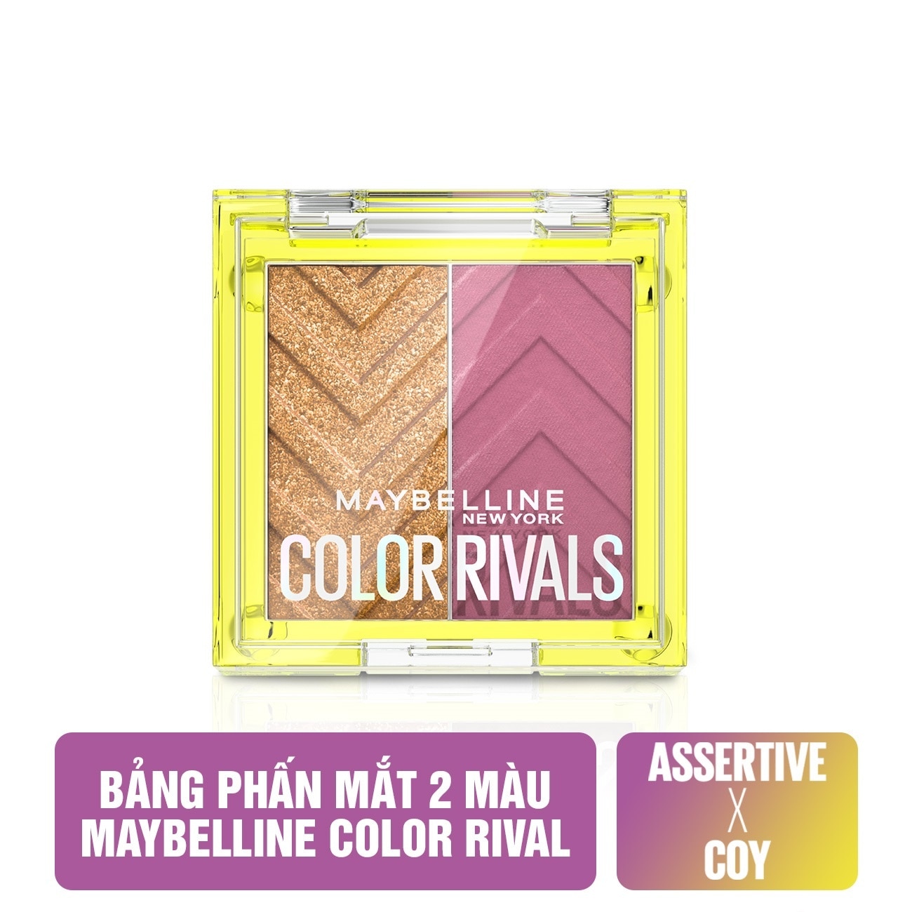 Bảng Phấn Mắt Đôi Maybelline Color Rivals Shadow Duo Palette 1.5x2g .#Assertive x Coy