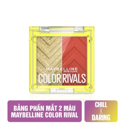 MAYBELLINE NEW YORK Color Rivals Shadow Duo Palette 1.5x2g .#Chill x Daring