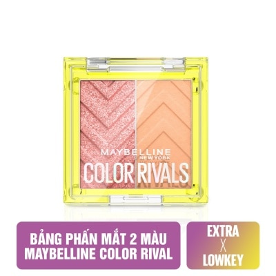 MAYBELLINE NEW YORK Color Rivals Shadow Duo Palette 1.5x2g .#Extra x Lowkey