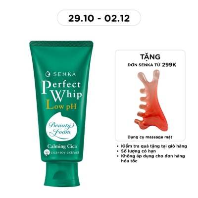 SENKA Sữa Rửa Mặt Rau Má Lành Tính Senka Perfect Whip Low pH Calming Cica 100g image
