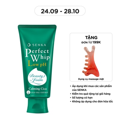 SENKA Sữa Rửa Mặt Rau Má Lành Tính Senka Perfect Whip Low pH Calming Cica 100g image
