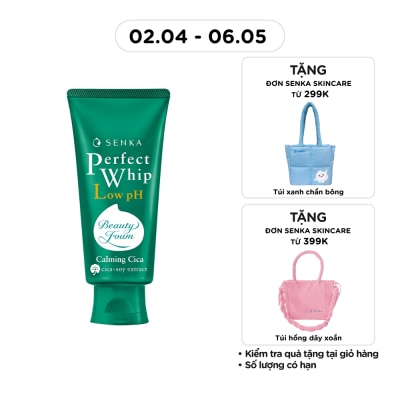 SENKA - Sữa Rửa Mặt Rau Má Lành Tính Senka Perfect Whip Low pH Calming Cica 100g