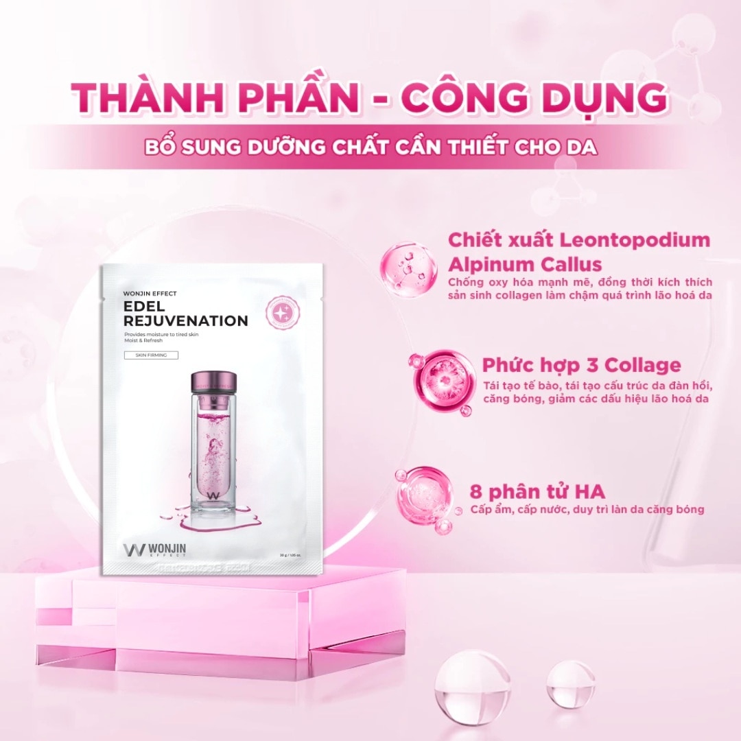Mặt Nạ Wonjin Trẻ Hóa Da Effect Edel Rejuvenation Concentrated Essence Mask 30g