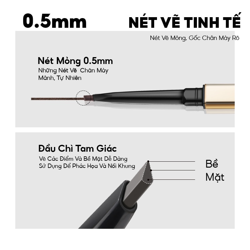 Chì Kẻ Mày Hai Đầu Colorkey The Rapid Eyebrow Pencil 0.07g .#03