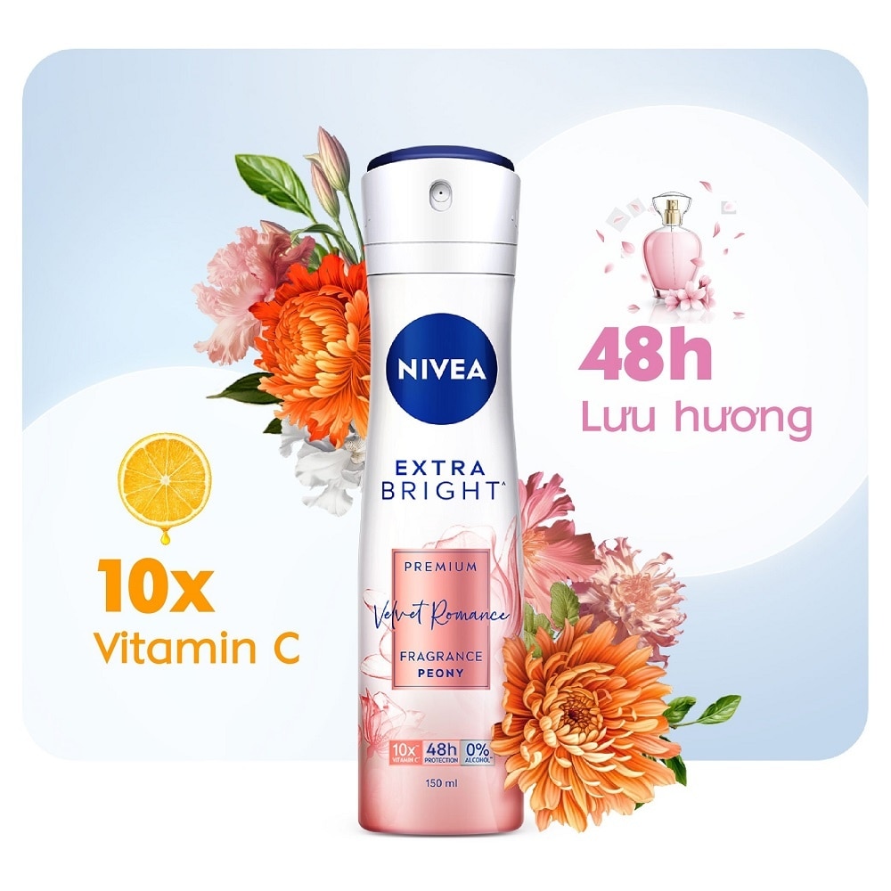 Extra Bright Premium Fragrance Velvet Romance Peony Spray 150ml