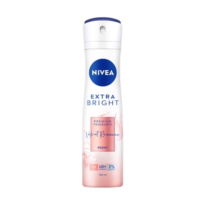 NIVEA Xịt Ngăn Mùi Nivea Dưỡng Sáng Hương Mẫu Đơn Tinh Tế Extra Bright Velvet Romance Peony 150ml