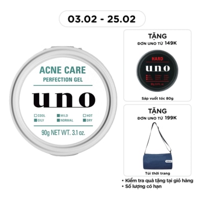 UNO Gel Dưỡng Ẩm Ngừa Mụn Uno Cho Nam Acne Care Perfection Gel 90g