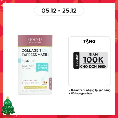 BIOCYTE Thực Phẩm Bảo Vệ Sức Khỏe Biocyte Bột Uống Collagen Express Anti-Aging Giảm Lão Hóa Da 30 Gói