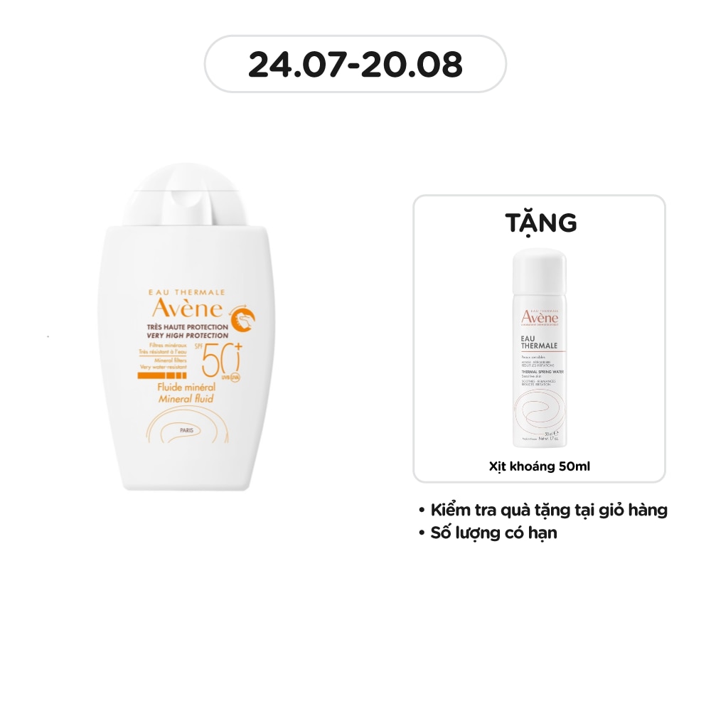 Kem Chống Nắng Vật Lý Avène Giúp Bảo Vệ Khỏi Tia UVA,UVB, Dưỡng Ẩm Da Nhạy Cảm 40ml